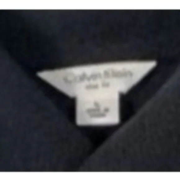 calvin Klein men's black pullover sweater long sleeve size Large button neck - Picture 6 of 8